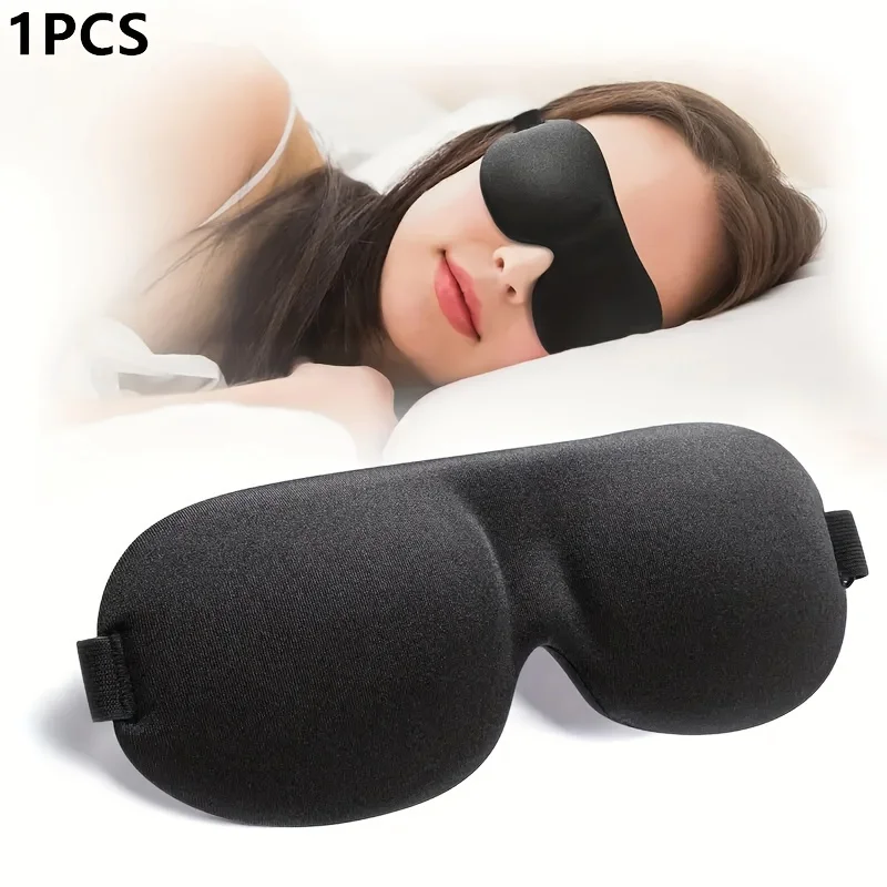 3D Contoured Sleep Mask 100% Light Blocking Eye Mask Ultra-Soft Skin-Friendly Material Breathable Eye Cover For Rest Travel Yoga