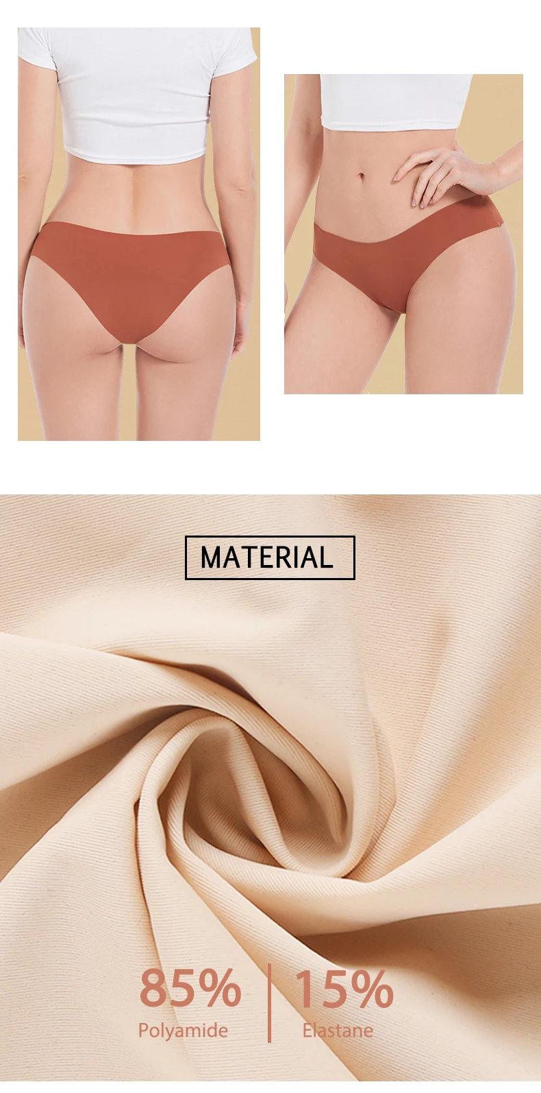 6 Pcs/Set Seamless Panties for Women Ice Silk Women's Panties Breathable Brief Sexy Low Waist Female Underwear Girl Underpant