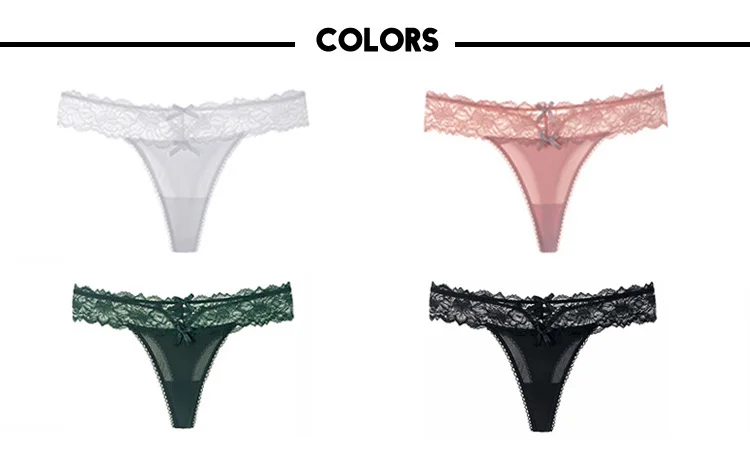 Women Sexy Lace Panties Low-Waist Briefs Thong Female Underwear G String Breathable Lingerie Temptation Embroidery Intimates