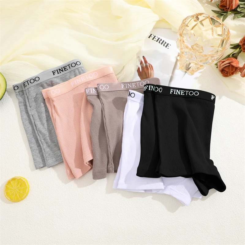 Seamless Women Cotton Boxers Underwear Ice Silk Shorts Solid Color Ladies Soft Boyshorts Plus Size M/L/XL