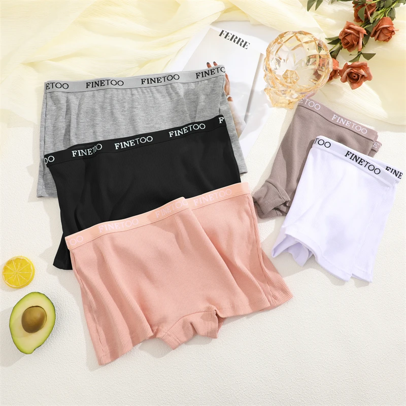 Seamless Women Cotton Boxers Underwear Ice Silk Shorts Solid Color Ladies Soft Boyshorts Plus Size M/L/XL