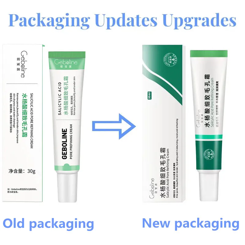 Salicylic Acid Pore Shrinking Cream Quick Remove Blackehead Smooth Skin Tighten Face Elimination Large Pores Korean Care Product