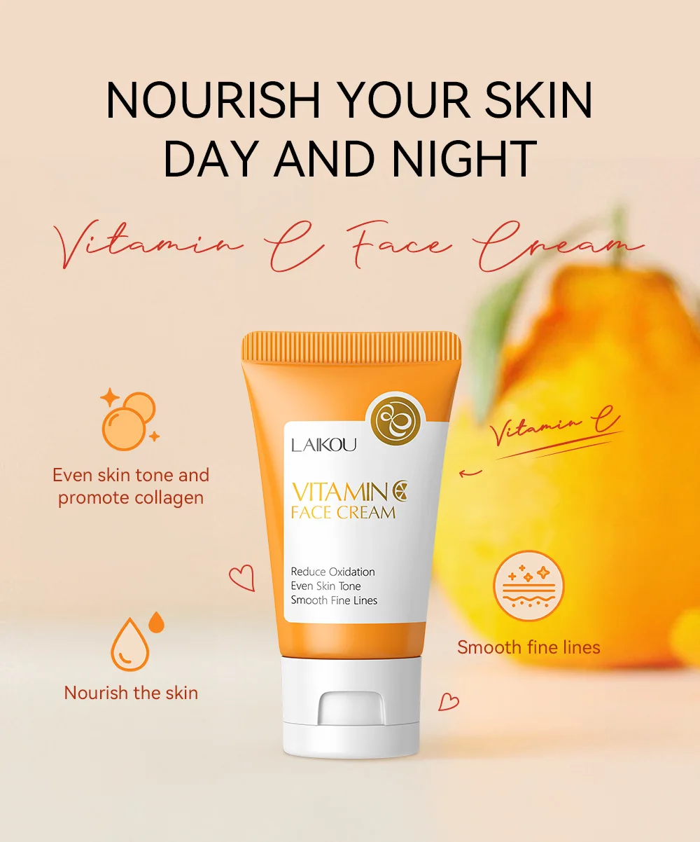 LAIKOU Vitamin C Face Cream Moisturizing Nourishing Japan Sakura Creams Uniform Skin Tone Beauty Facial Skin Care Product